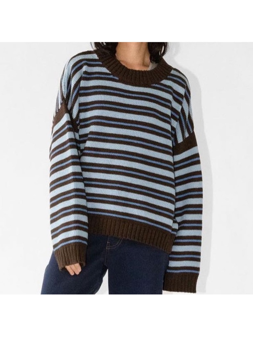 James street co pullover in Light Blue and Brown